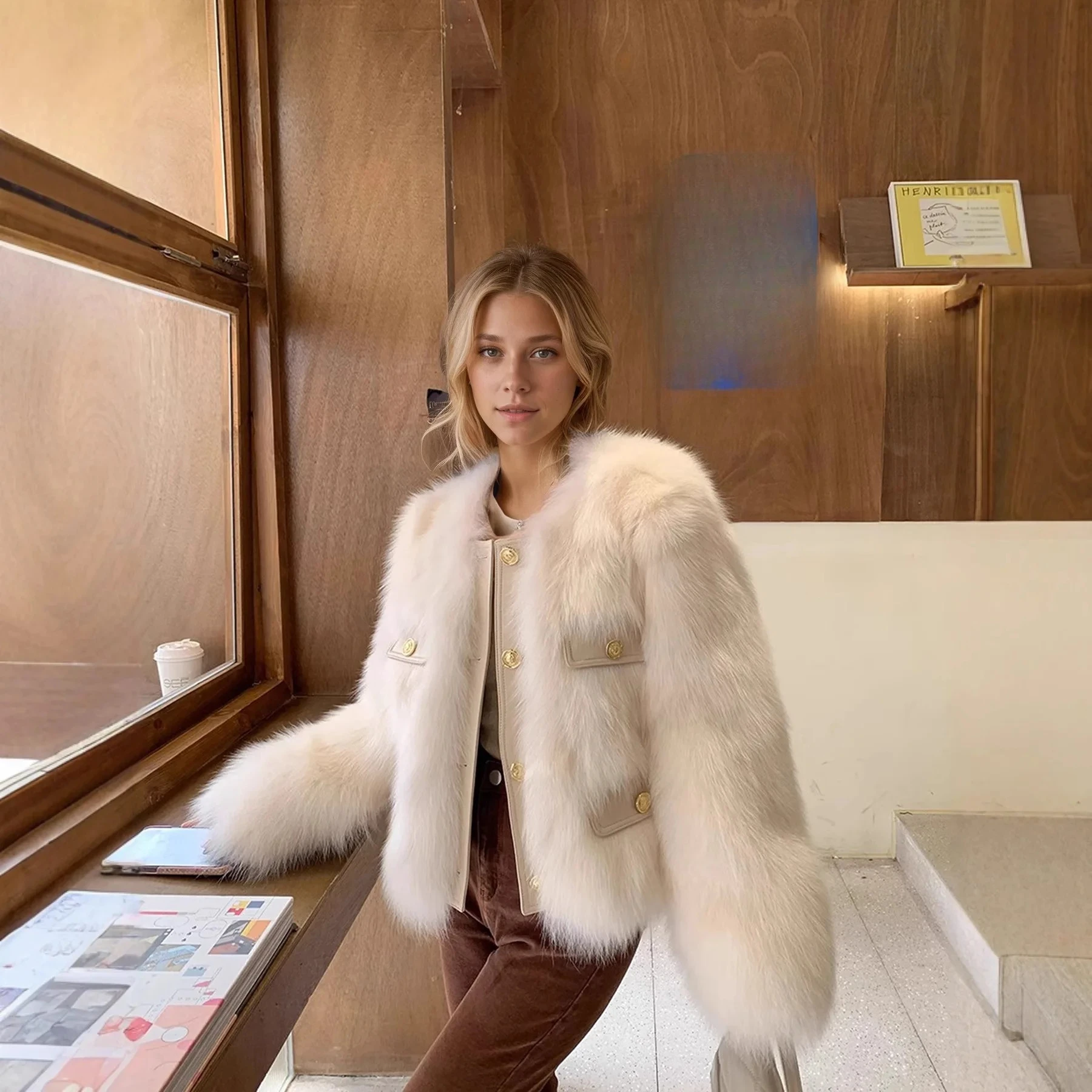 毛皮コート 小さな香りの風 ヘアコート レディース 冬 2025 新作 アウター レディース ファーコート セレブ風 イミテーションフォックス