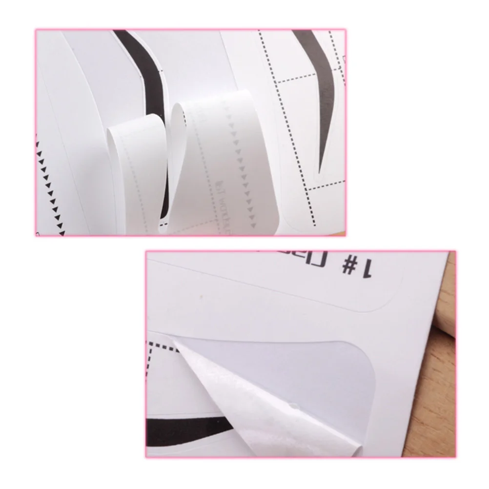 10 stuks wenkbrauw stencils sjablonen zelfklevende wenkbrauw vormgeven gereedschap boog bodem ontwerp links rechts indicatie voor gemakkelijke tracering en