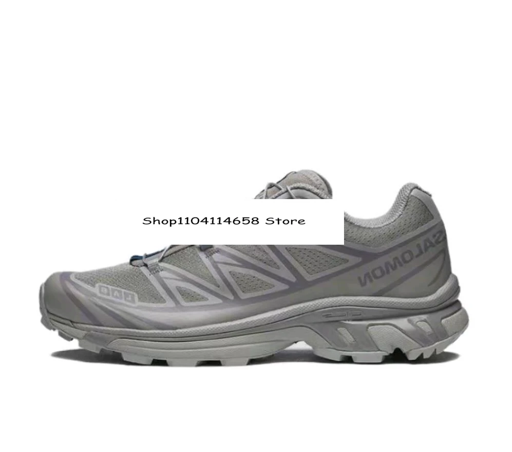 

SALOMON XT-6 Ghost Gray Wear resistant low cut outdoor functional running shoes for men and women gray