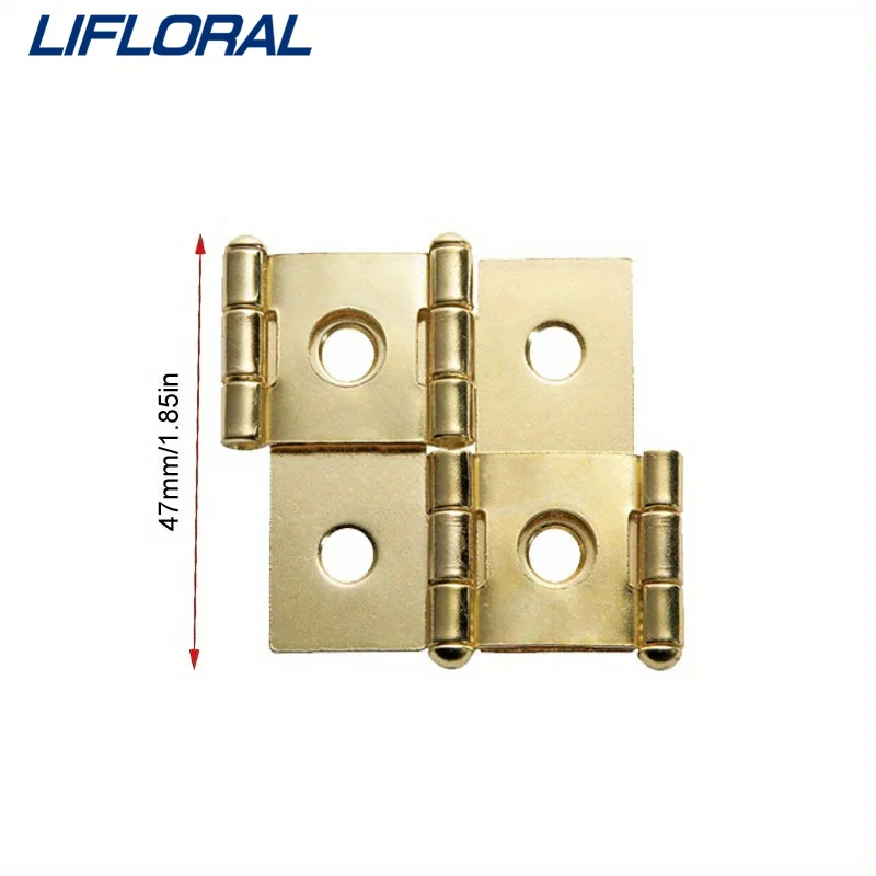 10pcs Furniture Folding Screen Hinges Hardware Bedroom Bathroom Door Screen Gate Hinges Retro Style Double-Acting Door Hinges