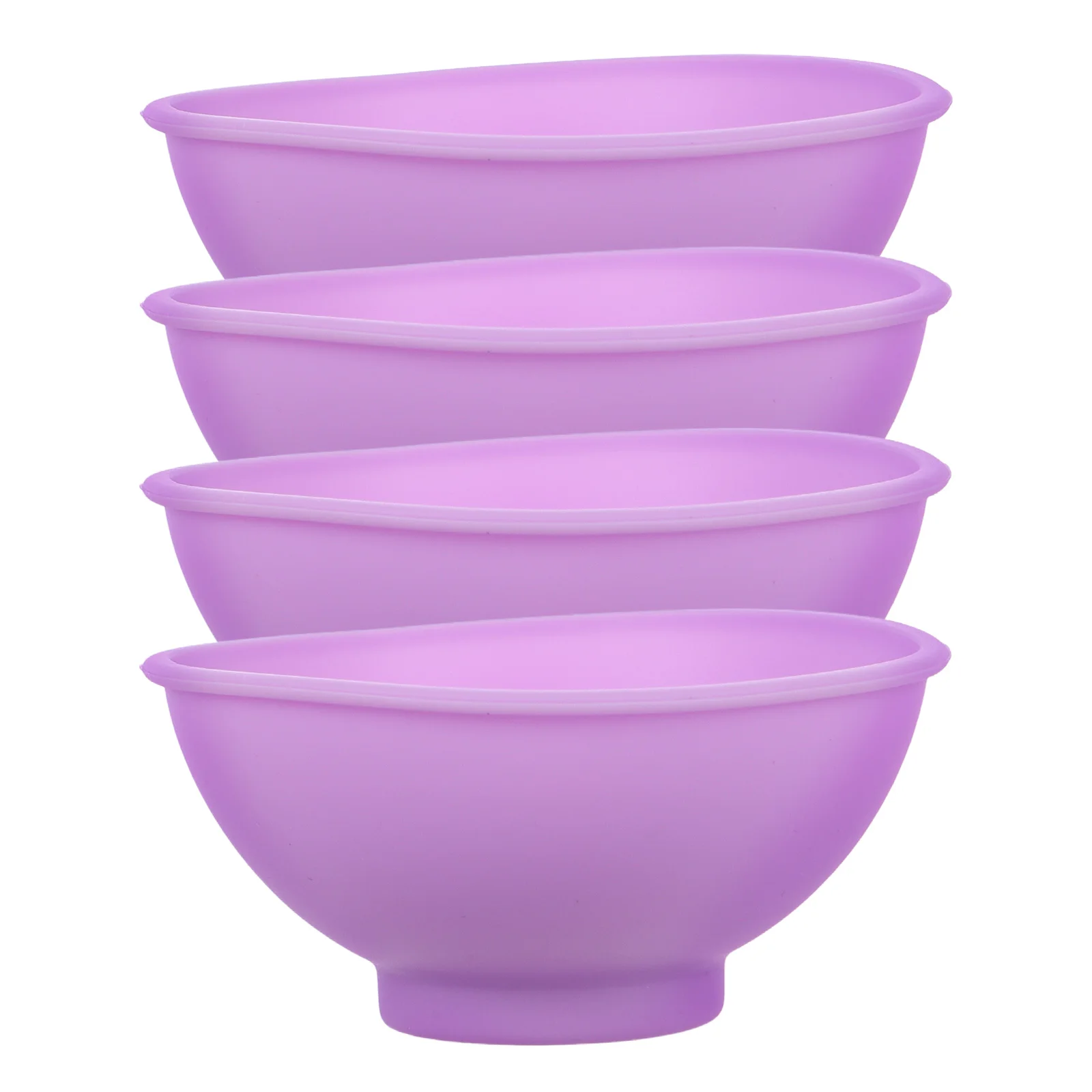 

4Pcs Silicone Bowls Facial Mask Making Reusable Mixing Bowl Nonstick Easy to Clean for Kitchen Beauty Routine Portable