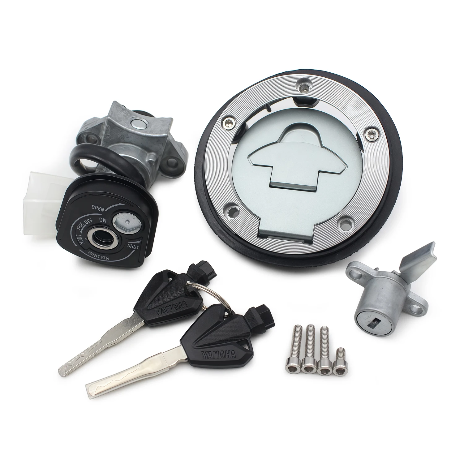 Motorcycle Modified parts Fuel tank cover lock Oil Door lock aluminum alloy  For YAMAHA R15 MT15 RY-0117