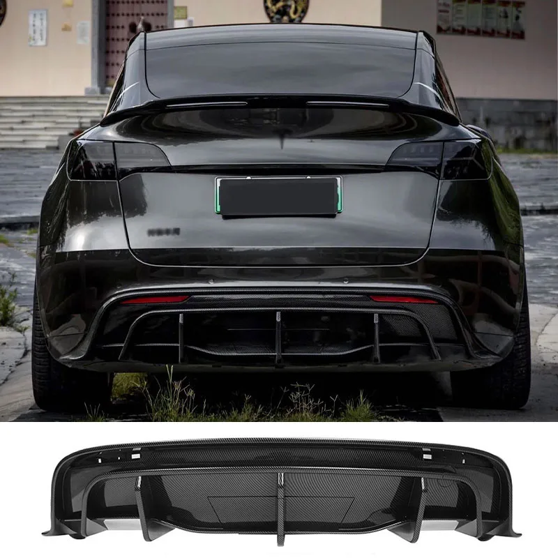 

LMTUNING For Tesla Model Y 2021- 2024 Enveloping Modified Accessories Fiber Bodykit Rear Spoiler Diffuser Rear Posterior Lip