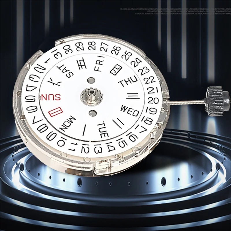 AD41-Watch Movement Double Calendar Crown At 3 حركة ميكانيكية لإصلاح حركة الساعة MIYOTA 8205