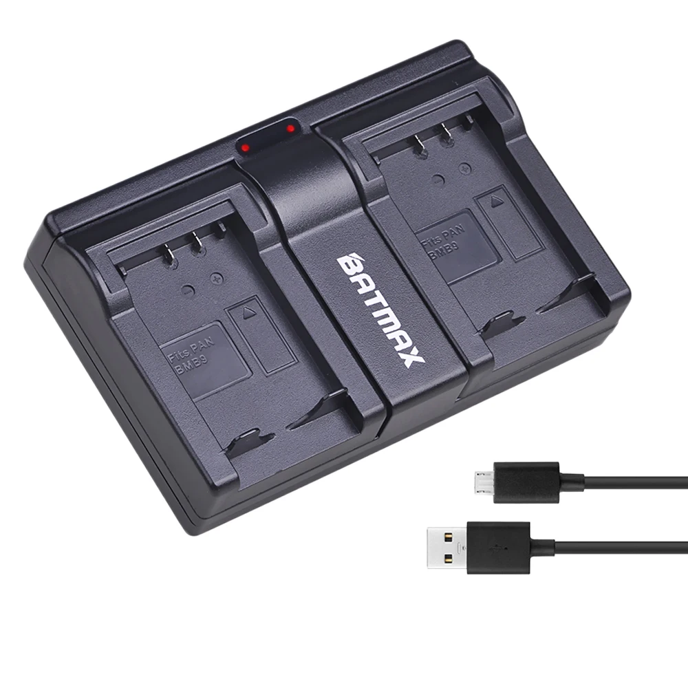 Batmax DMW-BMB9 Battery+Dual Charger for Panasonic DMC FZ60 FZ70 FZ82 FZ100 FZ150 FZ40K FZ45K FZ47K FZ48K