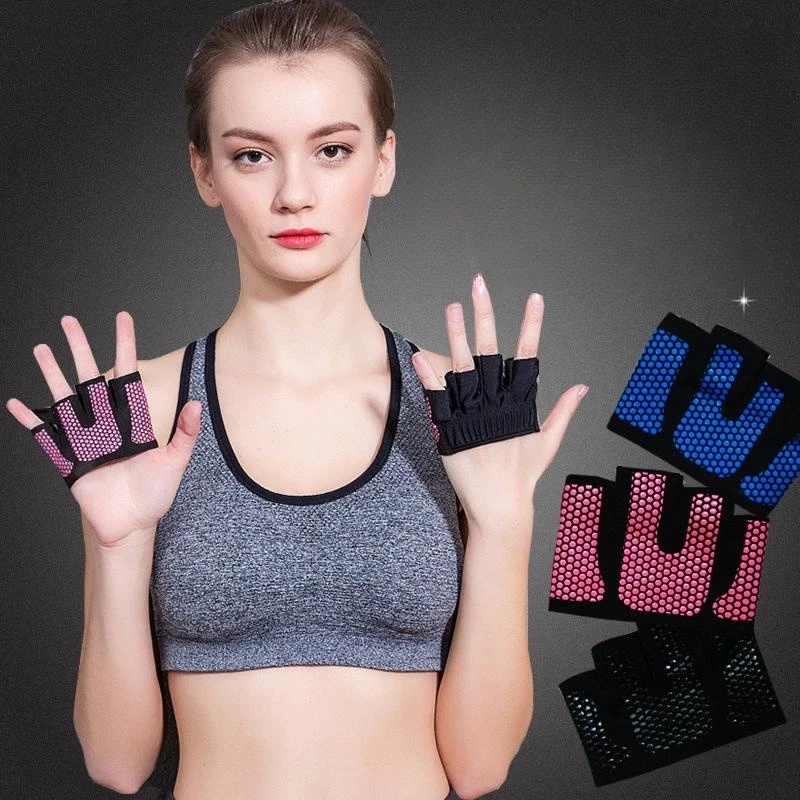 New 3 Color Gym Fitness Half Finger Gloves Men Women for Crossfit Workout Glove Power Weight Lifting Bodybuilding Hand Protector