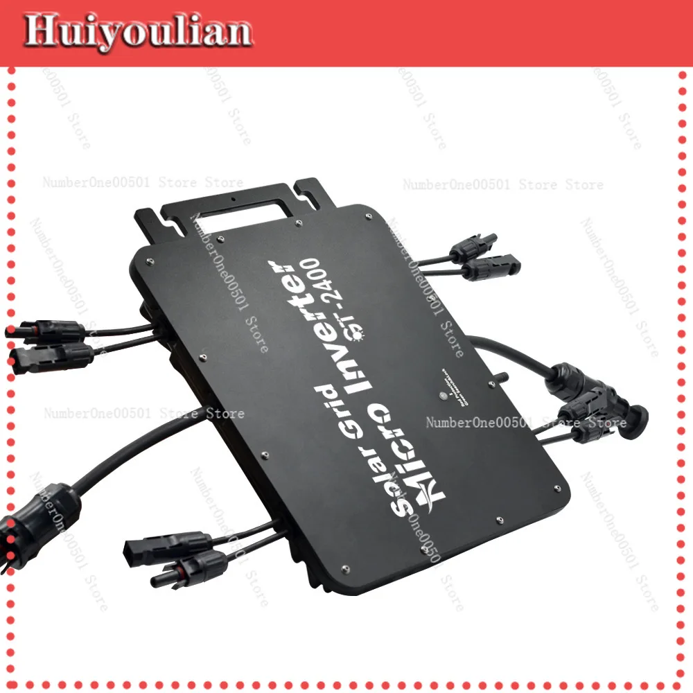 

GT2400W Die-cast Aluminum Black Smart WIFI Mobile APP Control IP66 Waterproof Solar Inverter