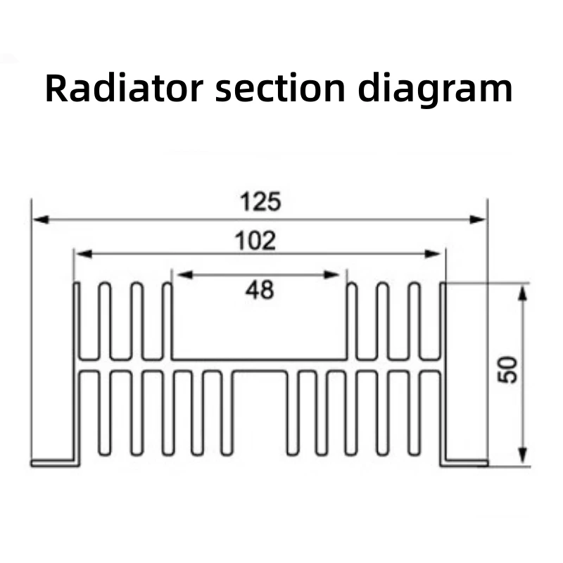 Aluminum Heat Sink Dissipation Radiator Rail Mount Regulator Base Plate Suitable For Single Phase Solid State Relay SSR 40-100A