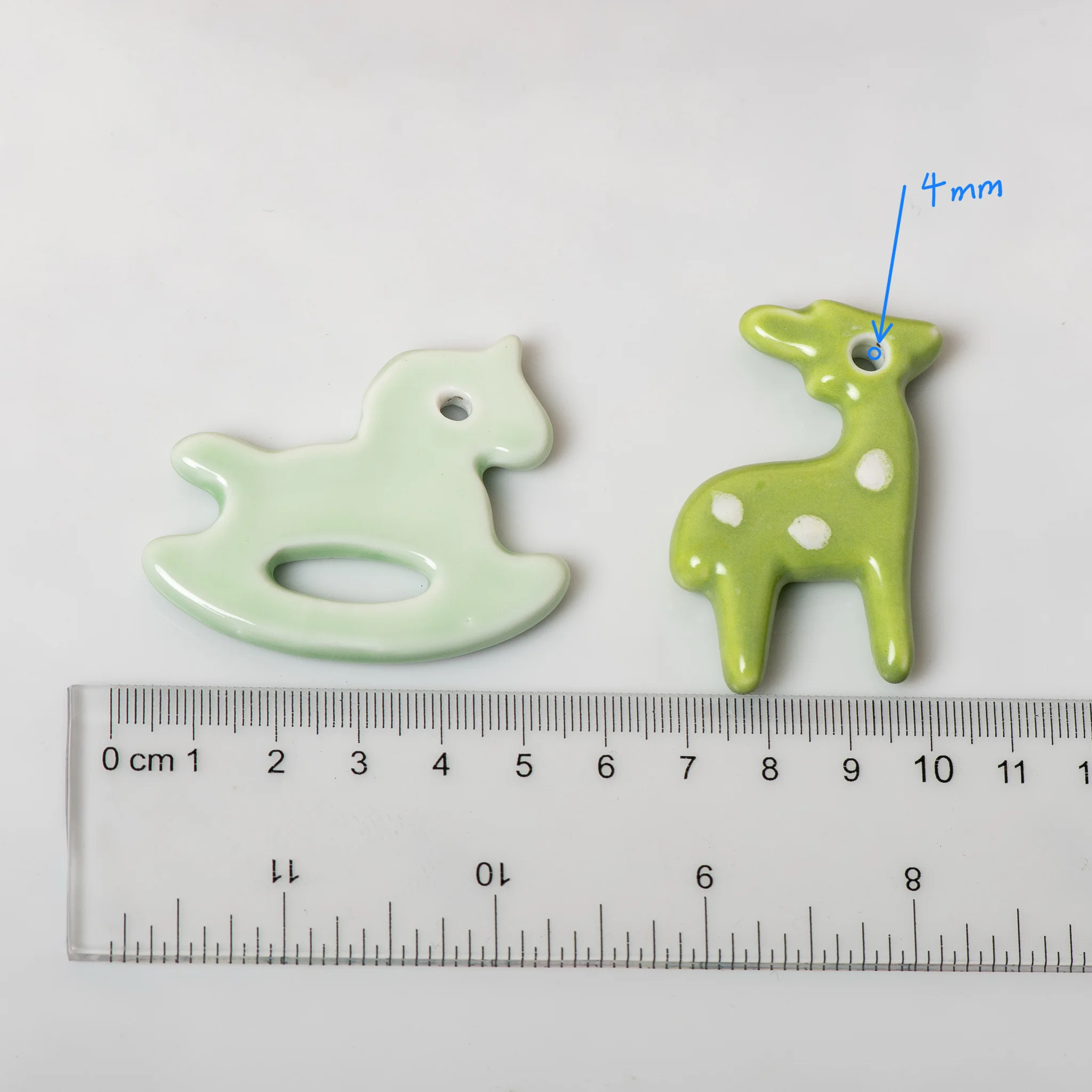 1pcs Ceramic Cartoon Animal Figurines for DIY Crafts, Decorative Accessories in Various Designs