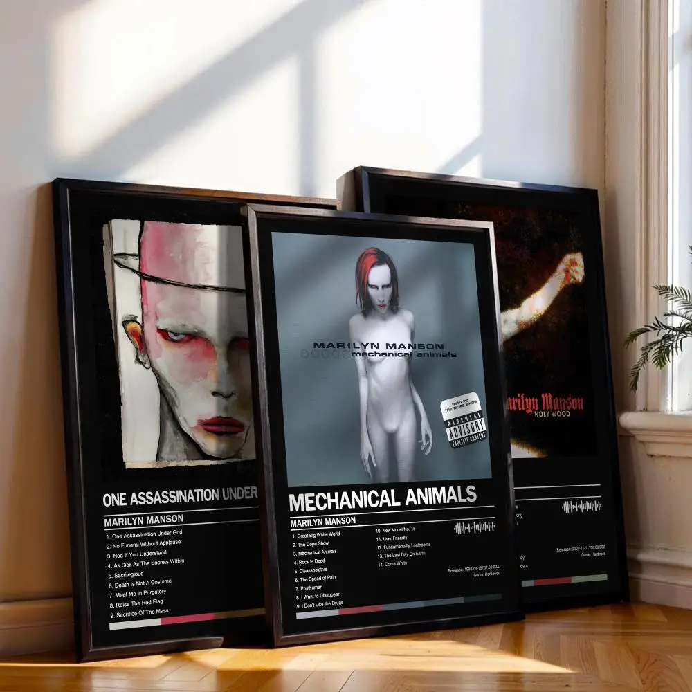 Marilyn M-Manson Poster Music Album Cover For Room Canvas Painting Print Art Home Wall Decor Picture Gift