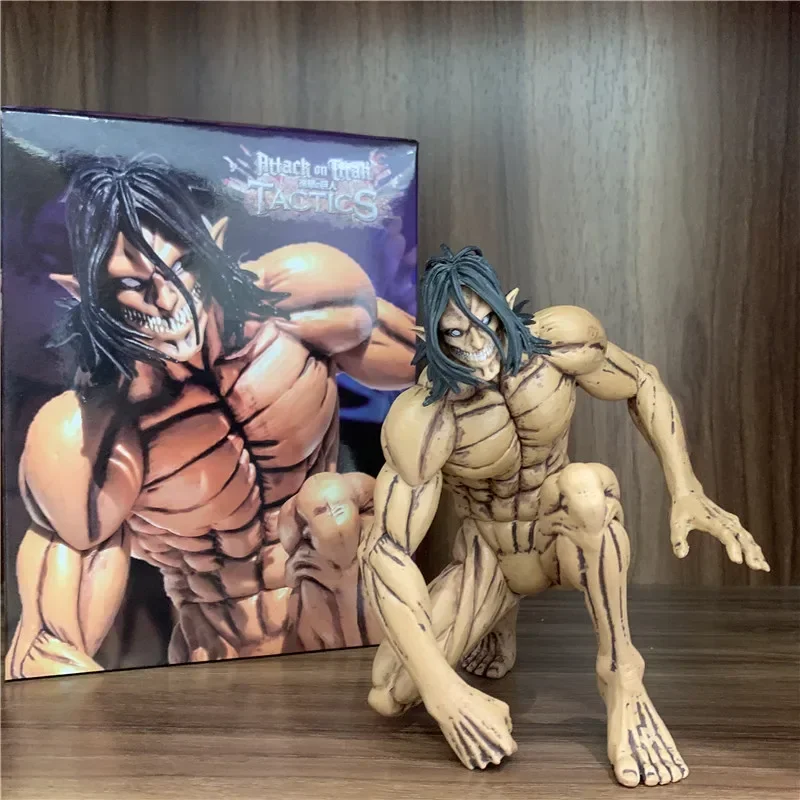 هجوم على تيتان إرين أنيمي العضلات الوحش القرفصاء القتال فير. شخصية عمل إرين جيانتزيشن PVC ، ليفي ميكاسا ، نموذج جمع لعبة