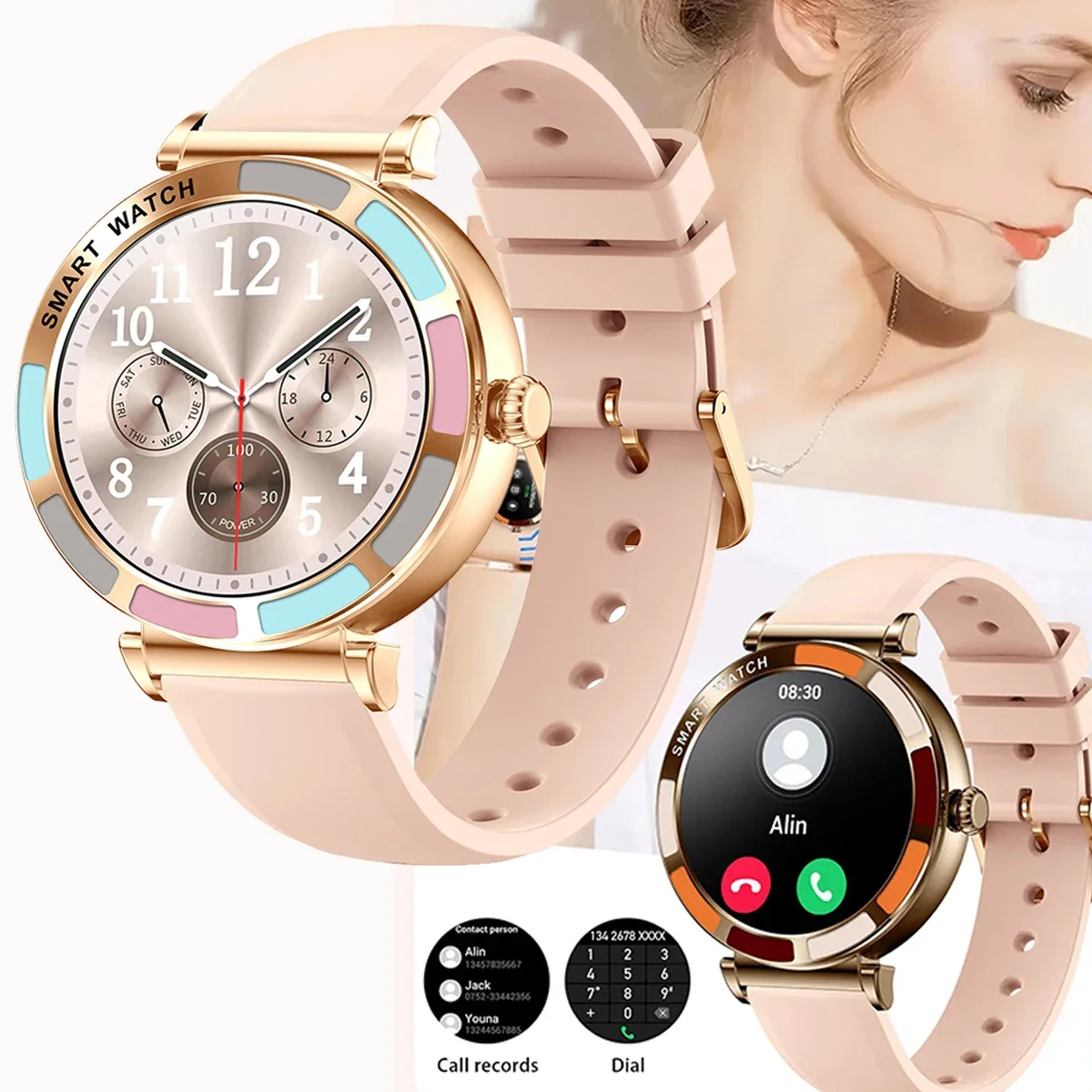 

Lady Luxury Smartwatch - Women's Fashion Watch with Bluetooth Calling, AI Voice, Health Monitoring & Sports Fitness Functions