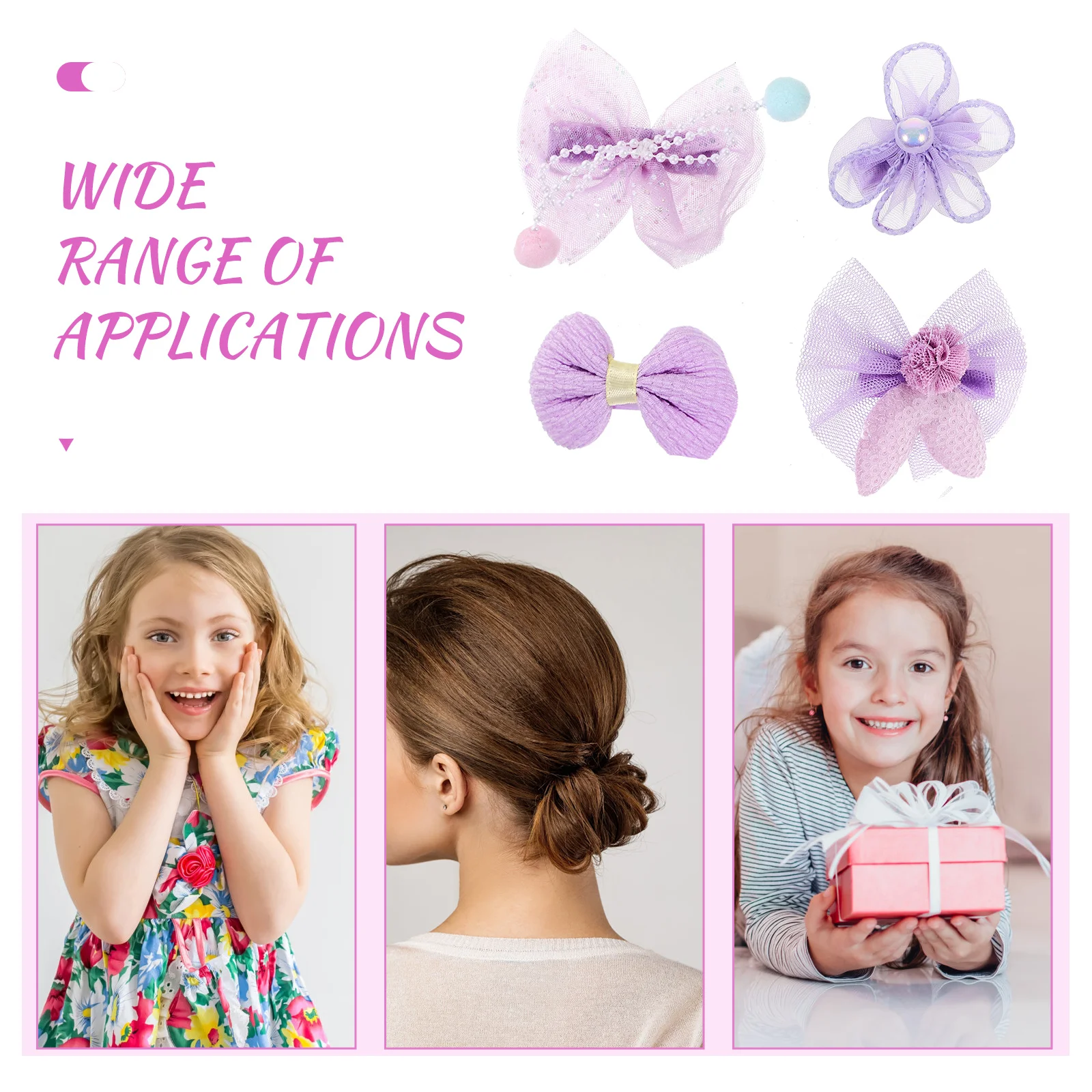 

8 Pcs Rabbit Ears Hairpin Barrettes for Baby Girls Little Accessories Toddler Clips The Flowers Kids Metal Child