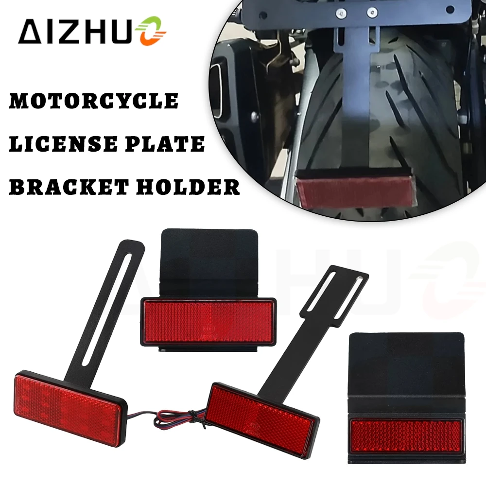 

Универсальный предупреждающий отражатель для мотоцикла, скутер, уличный велосипед, задняя светоотражающая лента, держатель номерного знака, крепление на крыло