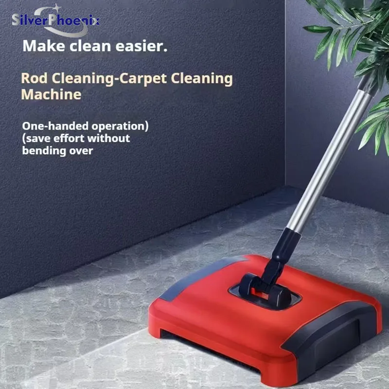 

Household Push Vacuum Cleaner Mop Set Broom Carpet Machine Floor Cleaning Tools Home Office Living Room Sweeper Non-Electric