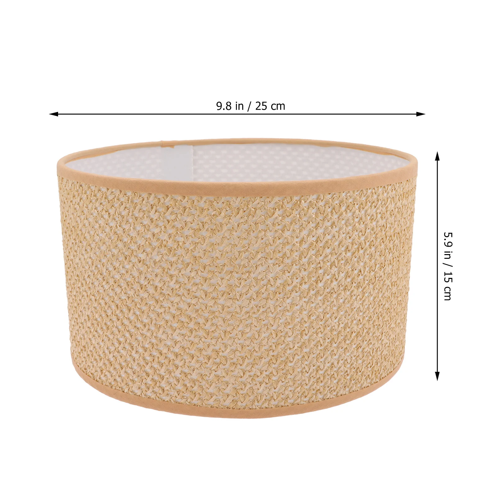 

Hexagonal Woven Lamp Shade Rustic Style Non- Protector Simple Installation Desktop Floor Table Lamp Cover