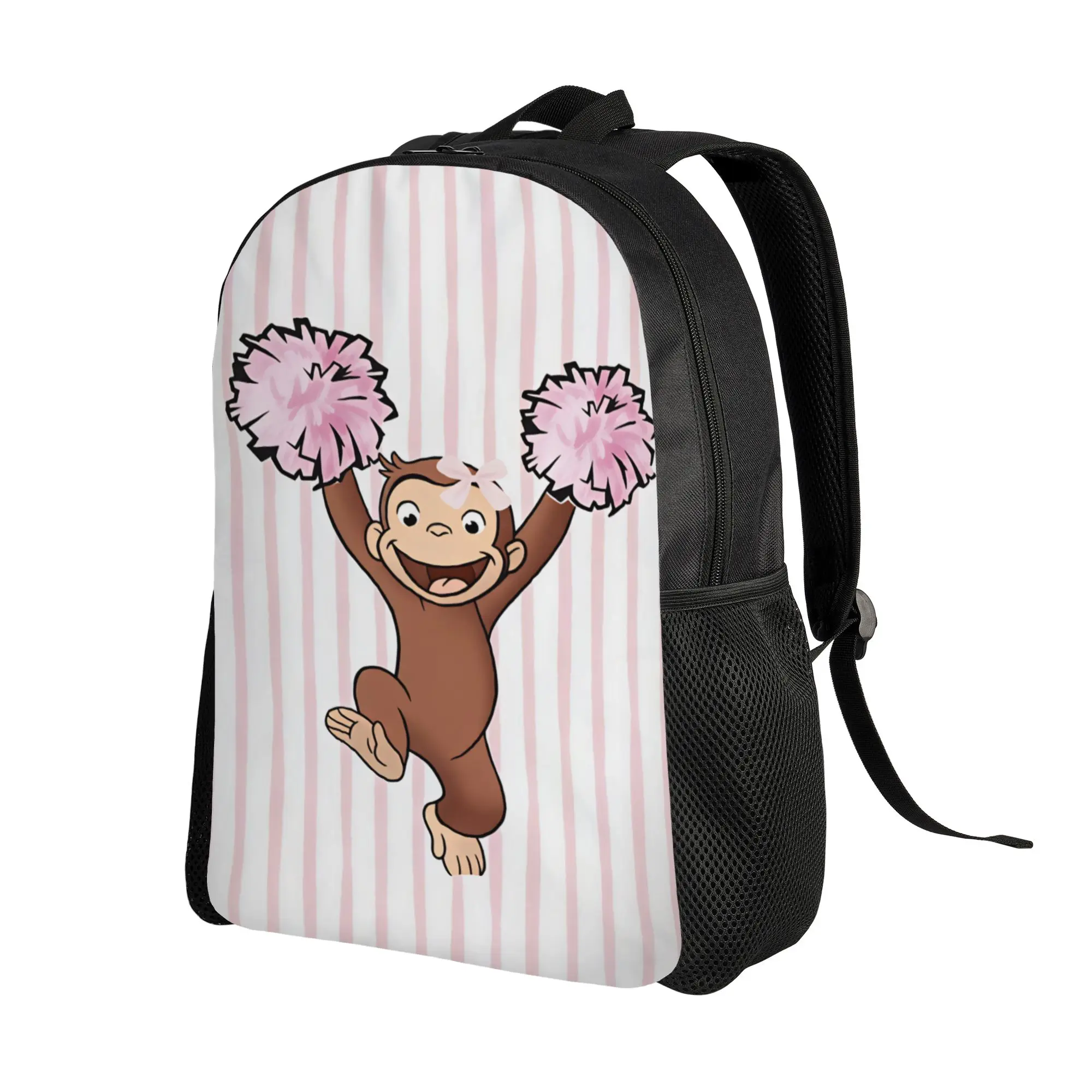 Curious George Monkey Backpack  Hiking Backpacks Student Unisex Design Soft High School Bags Funny Rucksack