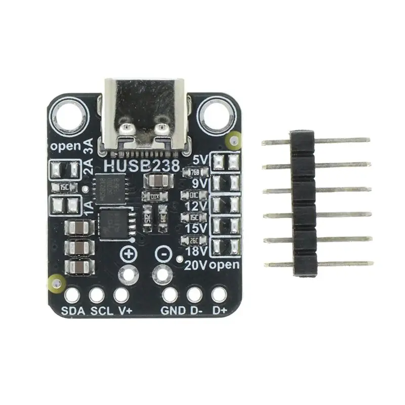 

Модуль-имитатор PD A28Q-HUSB238 с управлением IIC или фиксированным уровнем выходного напряжения, функция сброса энергии USB Type-C PD