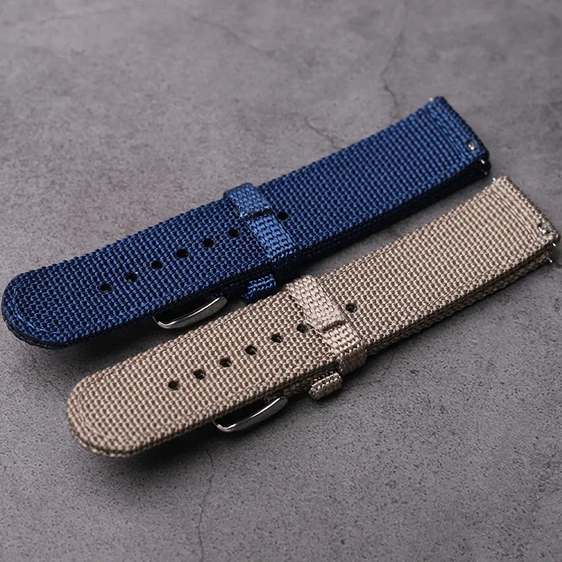 Army green canvas nylon strap for men Seiko 5 18mm Black red blue Green Water Ghost cocktail can20mm 22mm 24mm