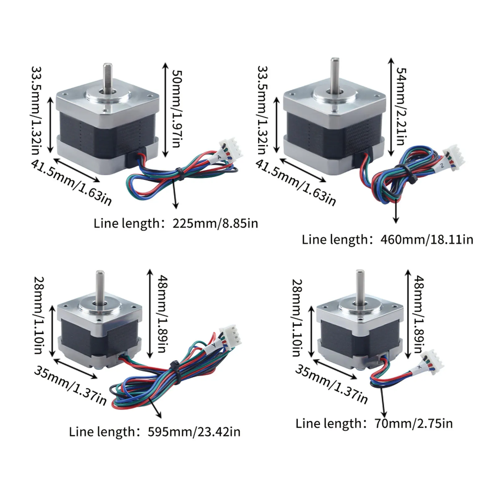 ل WEEDO TINA2S طابعة ثلاثية الأبعاد محرك متدرج الطارد محرك/Y-محور/X-محور/Z-محور سلسلة المحرك الملحقات