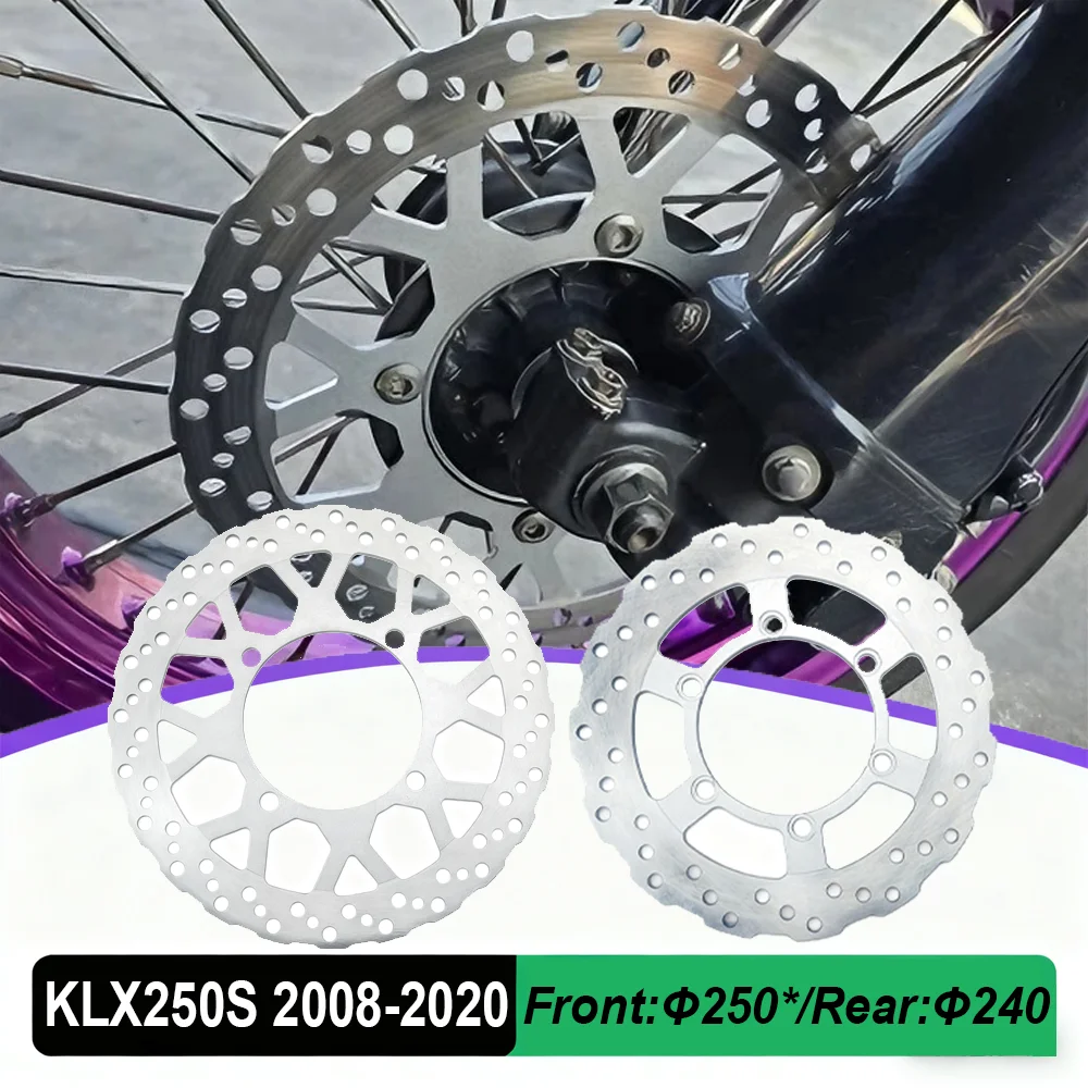 

KLX 250 S Motorcycle 250mm 240m Front Rear Brake Disc Rotor For Kawasaki KLX250S KLX 250S 2008-2020 2019 2017 2018