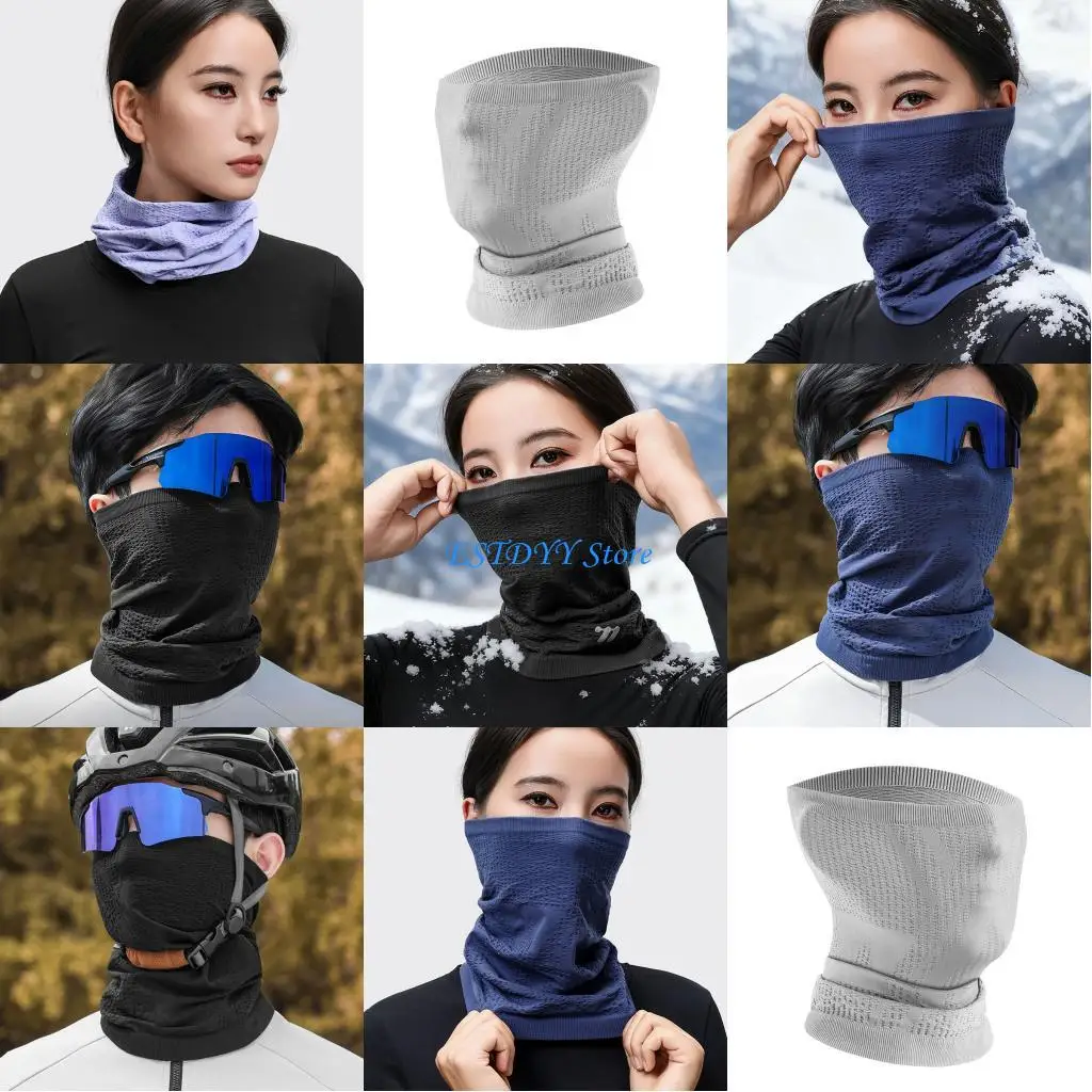 

G6DE Cold Weather Sports Mask Breathable Wide Ear Band Half Face Protections Cycling Winter Wind Proof Thermals Face Mask