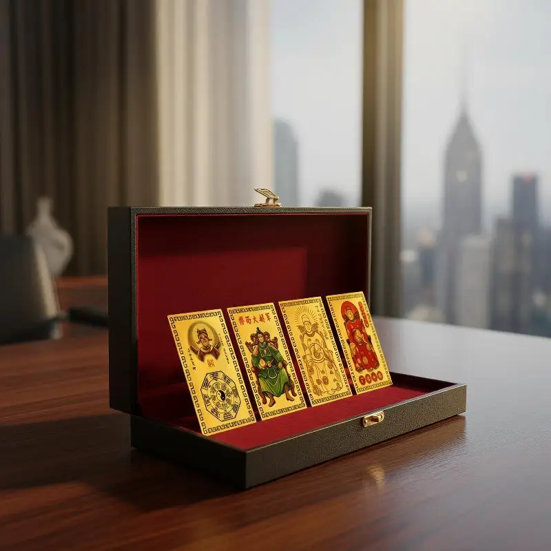 2027 Tai Sui Card Feng Shui Portable Gold Prayer Card Exorcism Protection Bring Exam Luck for Student Wallet Carry Gift