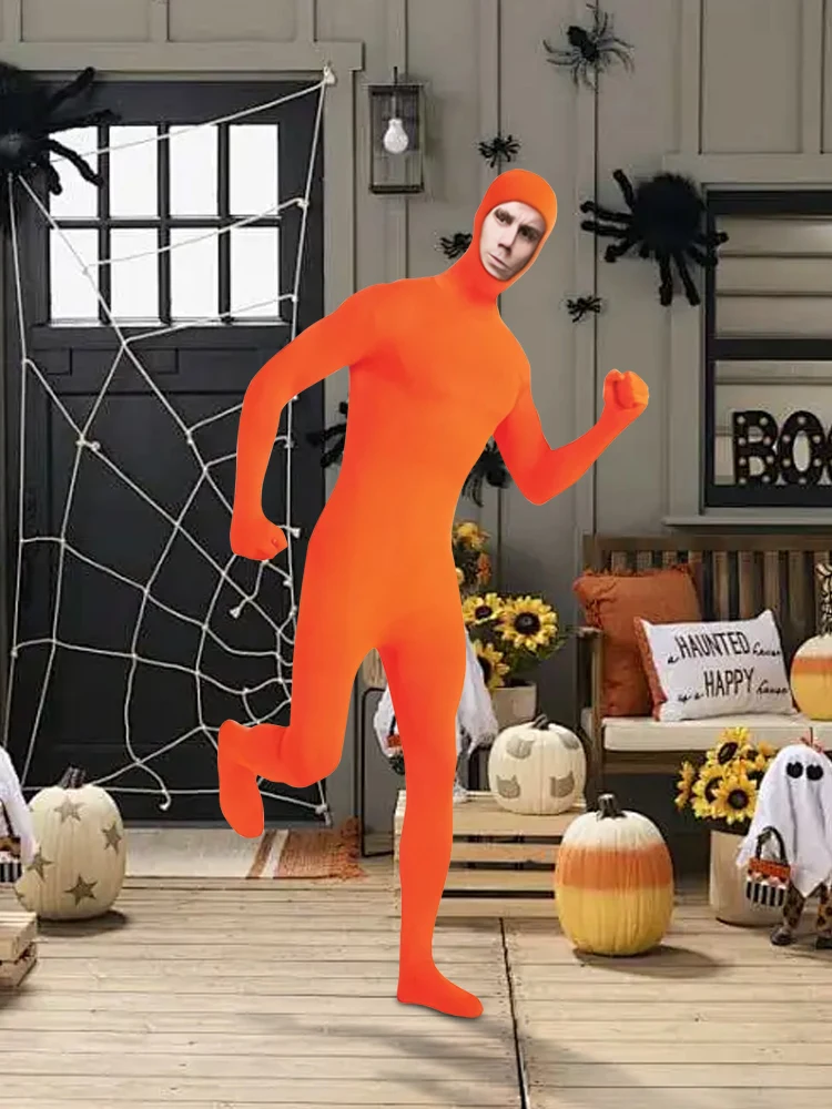 كامل ارتداءها مفتوحة الوجه تمتد الكبار زي Zentai تختفي رجل بدلة للجسم للرجال النساء هالوين كرنفال تأثيري حلي