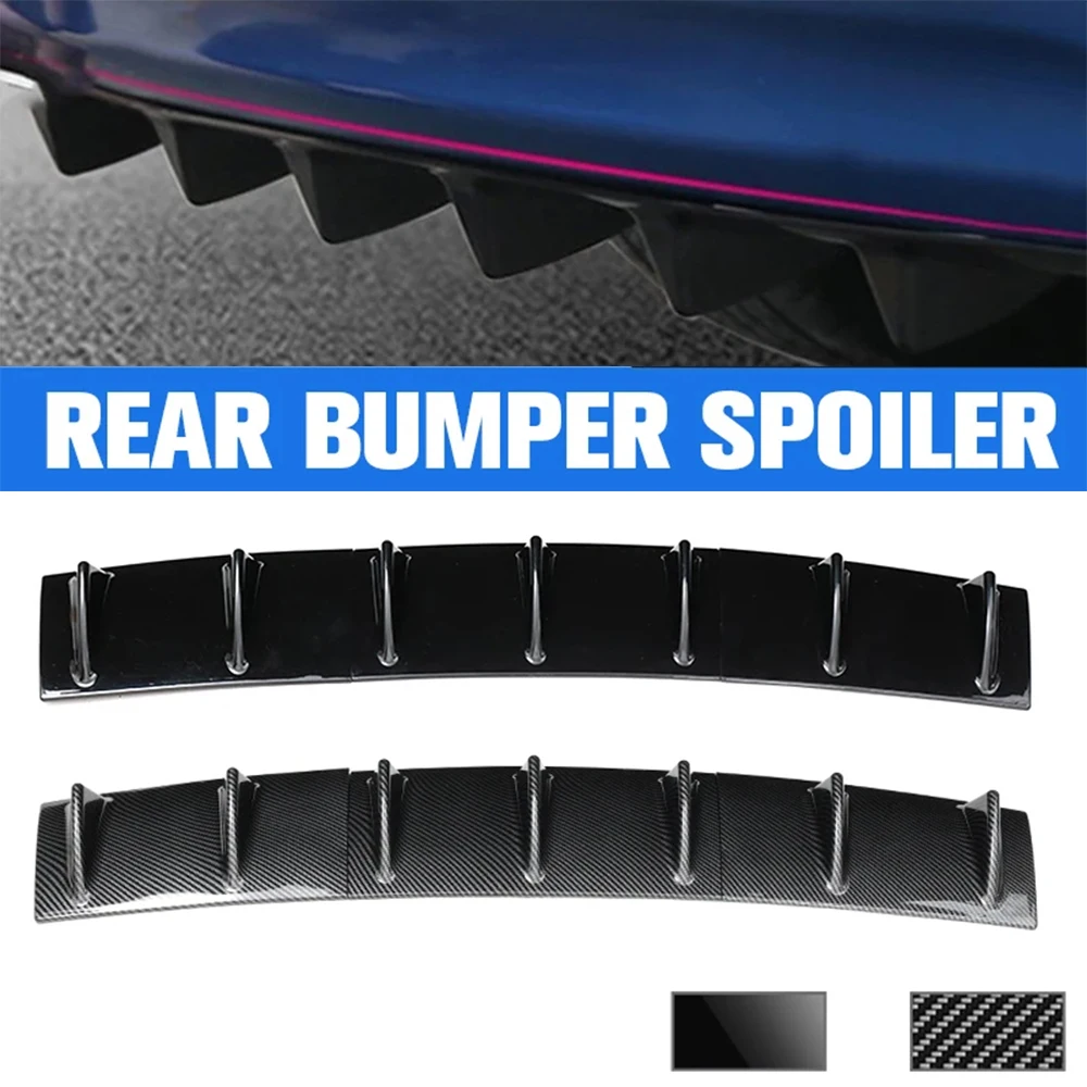 Universal Car Rear Bumper Lip 7-Fin Diffuser Three-Section Auto Rear Bumper Lip Body Kit for BMW E60 E46 E90 F10 for Audi A4 B8