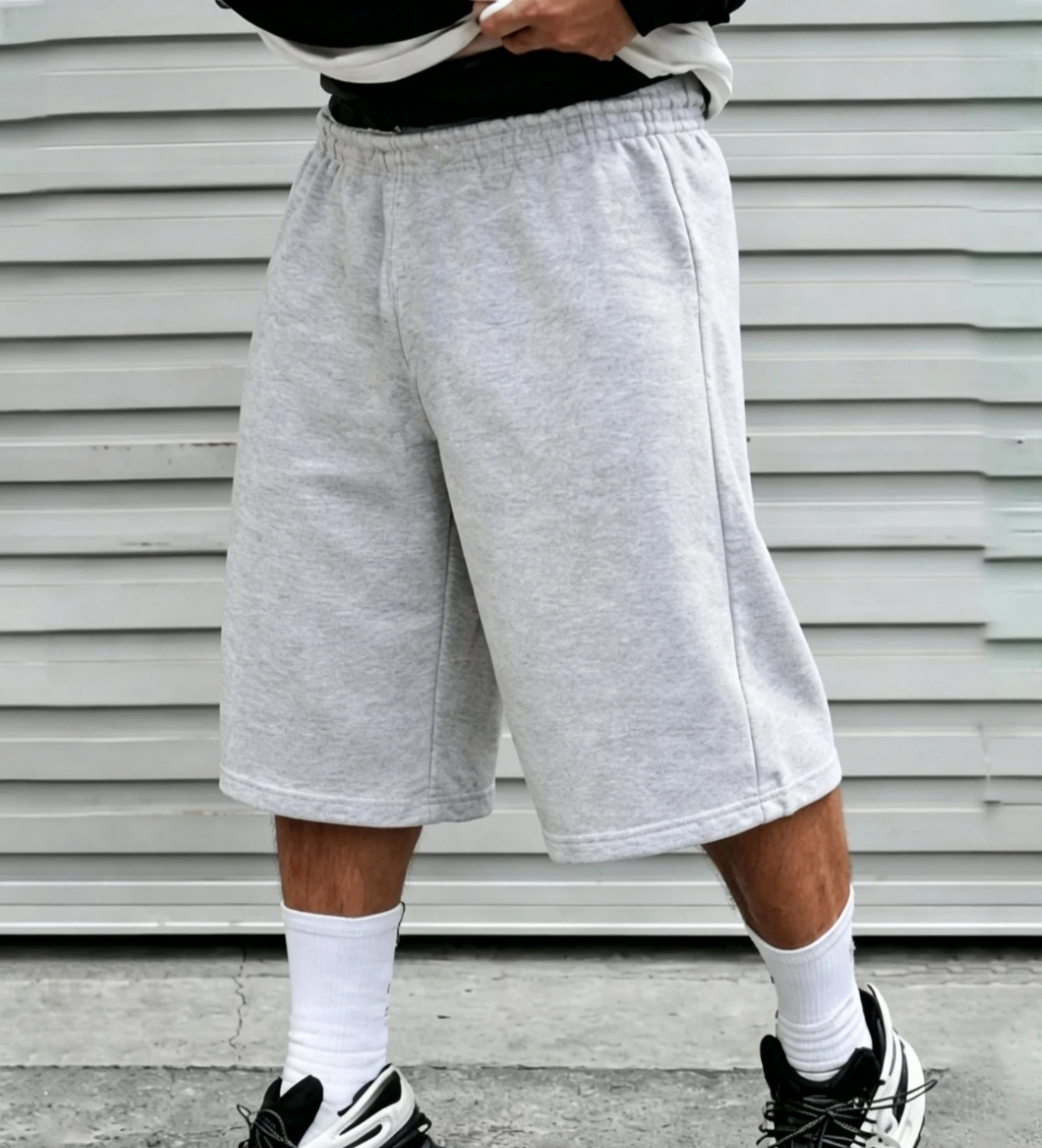 Unisex Stylish Lightweight Fleece-Lined Loose-Fit Wide-Leg Straight-Cut Shorts  All-Season Casual Loose-Fit Athletic Shorts