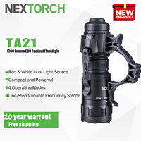 NEXTORCH TA21 1300 Lumen EDC Tactical Flashlight Red and white dual light source high power flashlight Mini portable flashlight