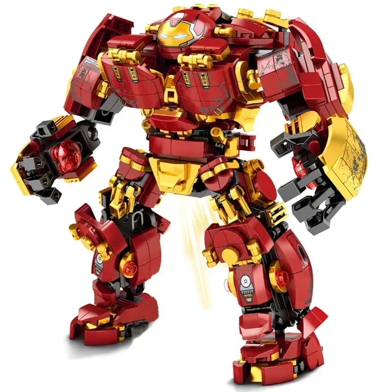 Superheroes Avengers Iron Man Hulkbuster Steel Mecha Action Figures Building Blocks Classic Movie Model Bricks Toys For Kid Gift