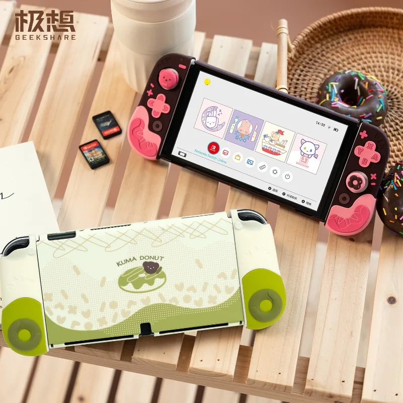 

Switch OLED Protective Case Cover Donut Soft Shell Cute Silicone Switch Case Ns Handle Controller Cover Gaming Accessories
