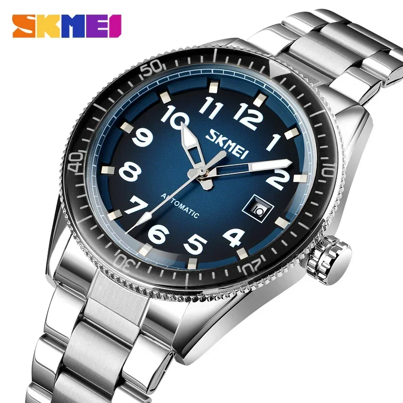 SKMEI-reloj deportivo de lujo para hombre, cronógrafo de cuarzo con correa de cuero, calendario, resistente al agua, esfera Simple, 9232