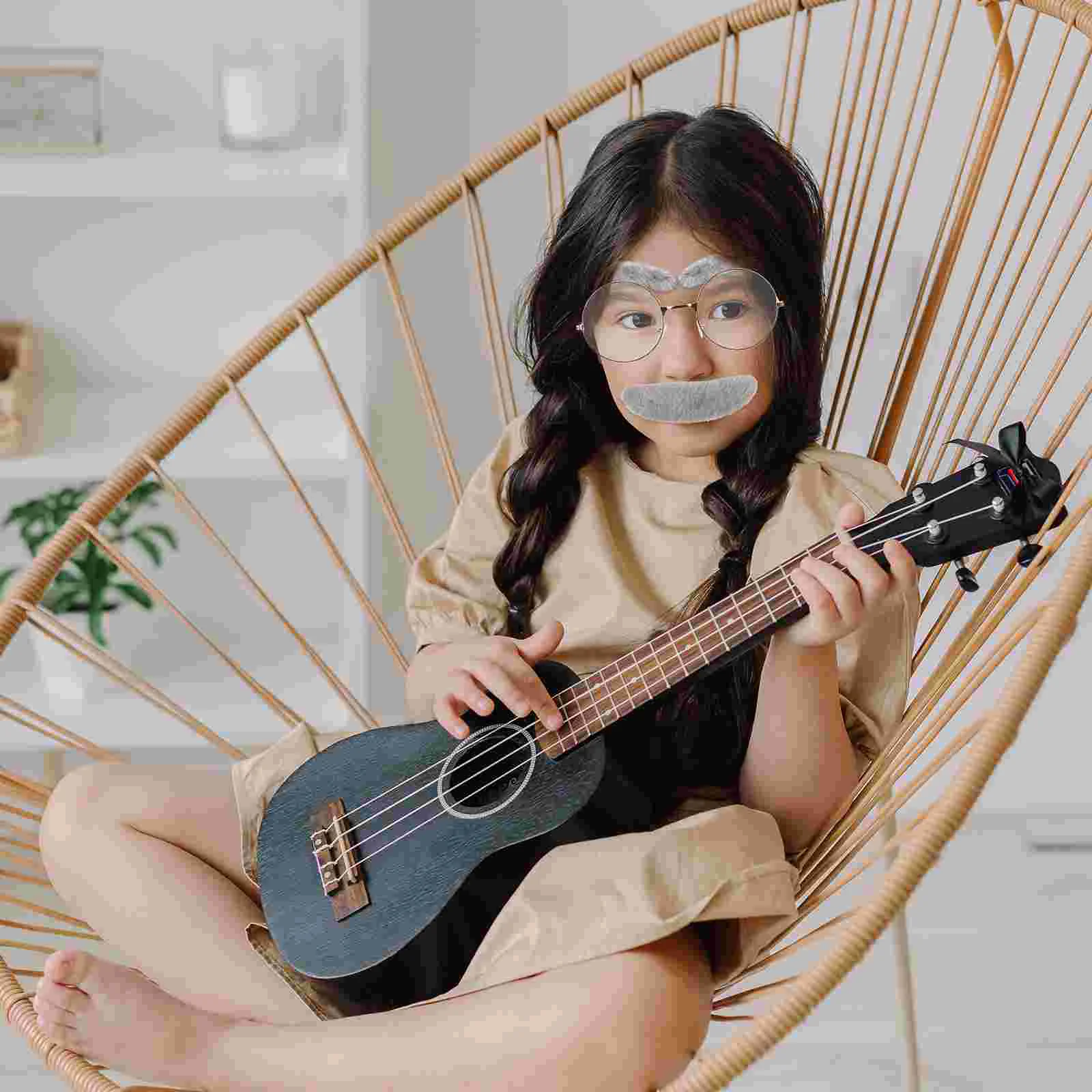 가짜 수염 키트 노인 안경 소년을위한 100 일 학교 의상 Aldult 100th Metal 유아 콧수염