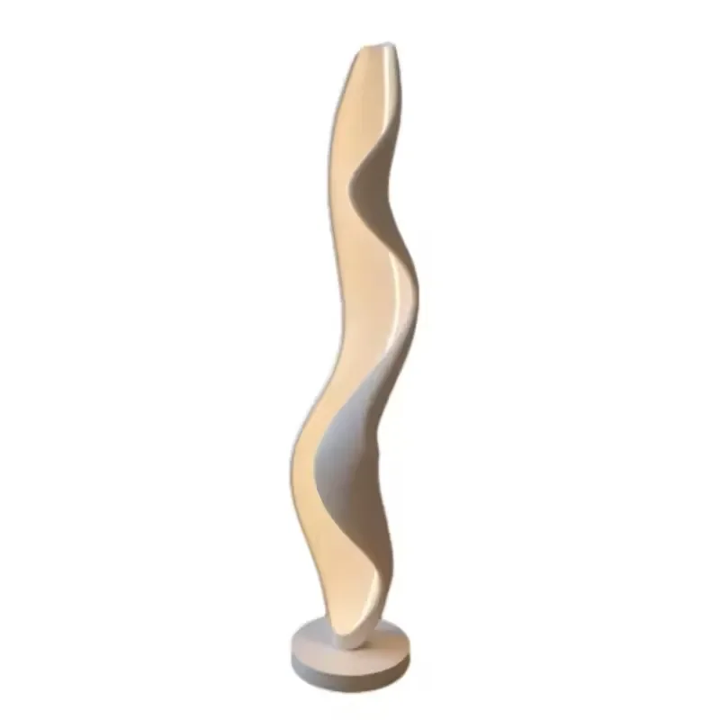 Modern Art Style LED Floor Lamp Simple Vertical Metal Shade Waterproof Dimmable CRI 80 Large Size Warehouse Lighting