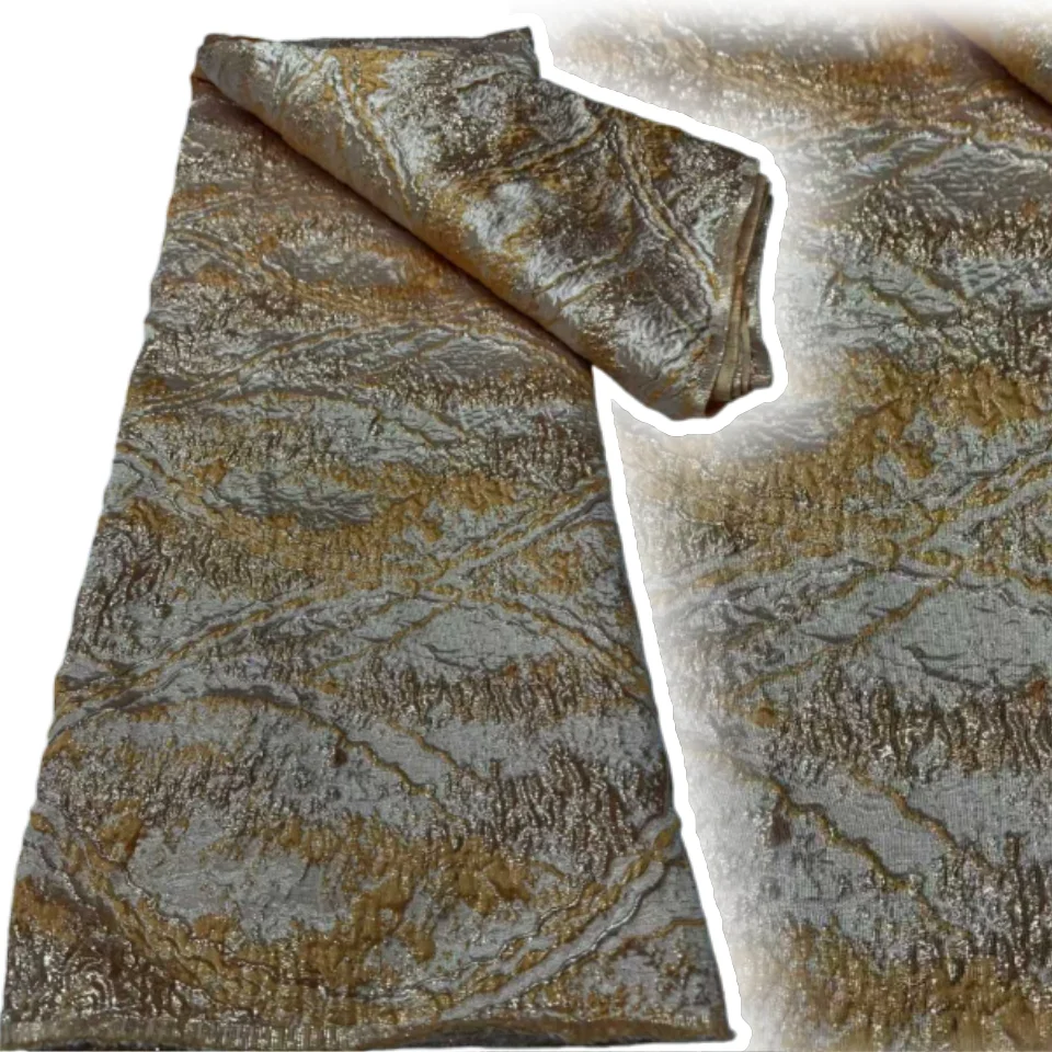 

Latest Nigerian Lace Fabric Damask Brocade Fabrics for Nigerian Woman Jacquard Lace Fabric for Sewing Family Prom Dresses AH1716