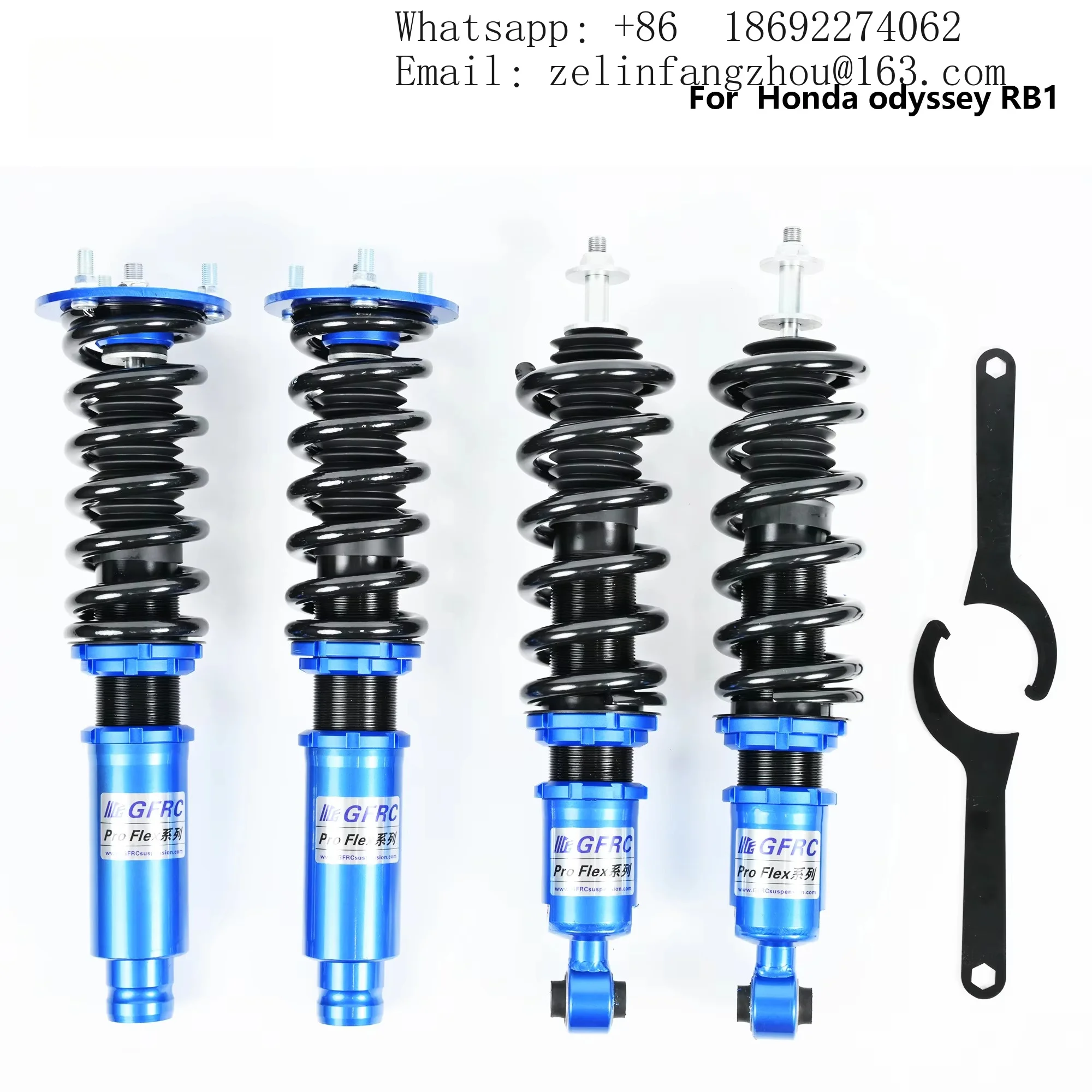 GFRC Mono Tube Coilover Kit Non Adjustable Damping Height Adjustable for Honda Odyssey RB1 RB3 2005-2013 Shock Absorber