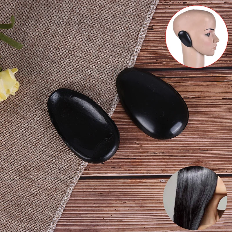 1 Pair Black Plastic Ear Cover Salon Hairdressing Hair Dyeing Coloring Bathing Ear Cover Shield Protector Waterproof Earmuffs