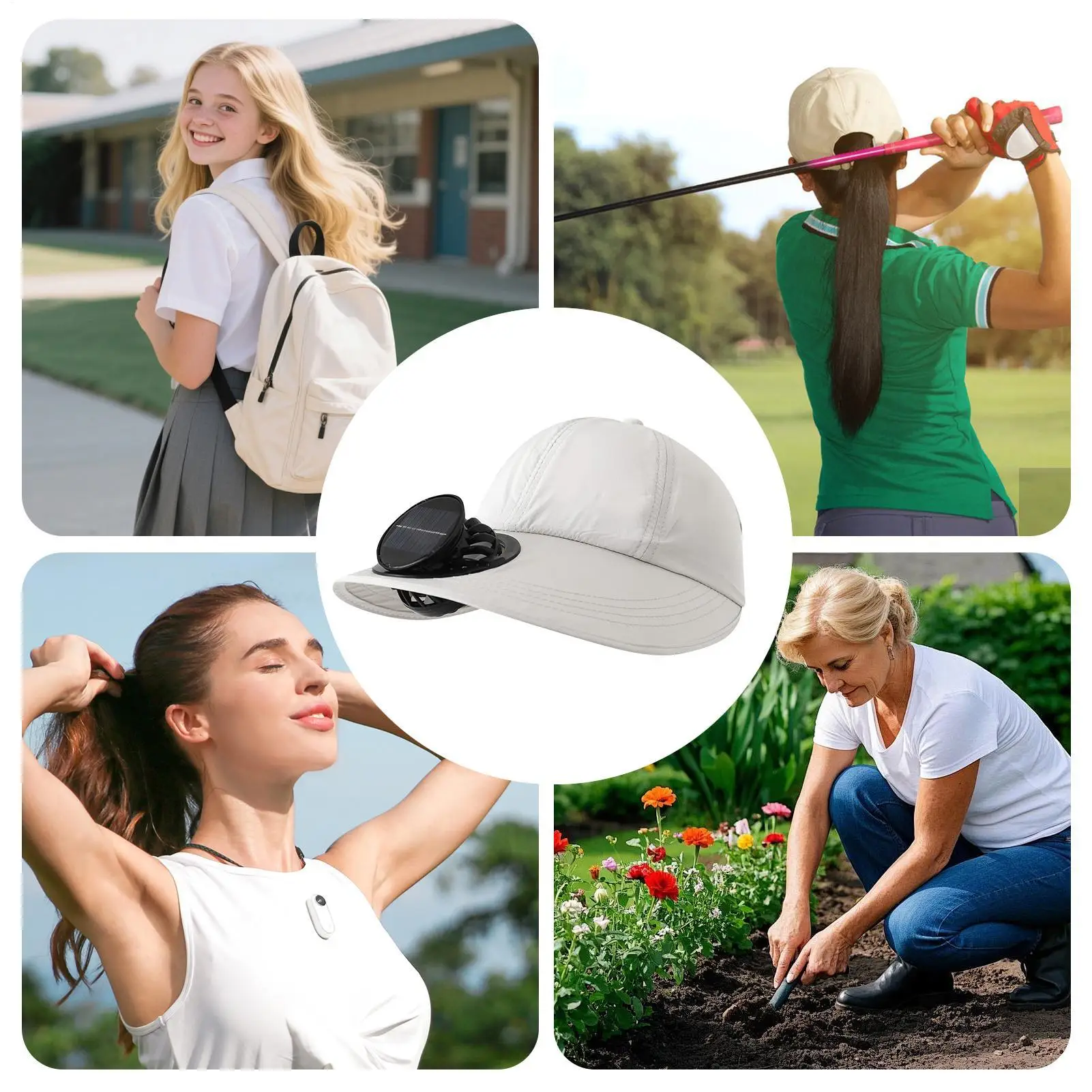 

Fan Hat For Men 600mAh Rechargeable Sun Protection Baseball Cap Solar Power Fan For Sports Fishing Beach Travel Vacation