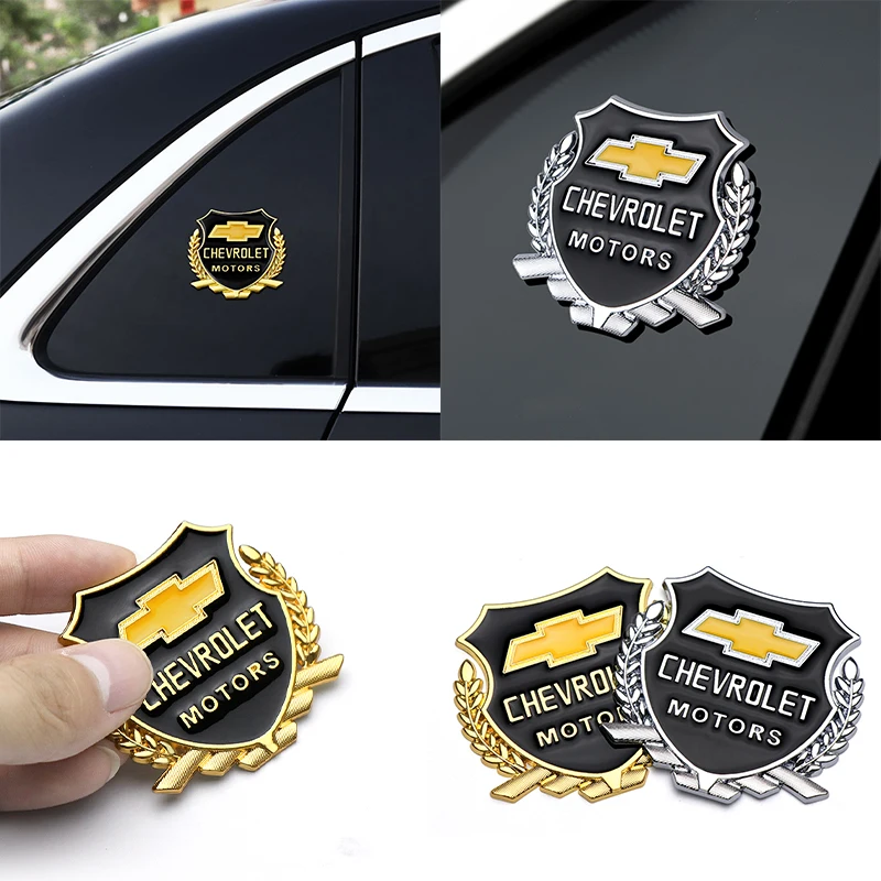 1Pcs 3D Car Styling Body Trunk Aluminum Alloy Emblem Badge Stickers For Chevrolet Cruze Lacetti Spark Sonic Captiva Impala Sail