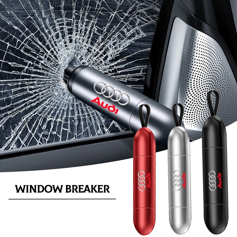 

Car Safety Hammer Emergency Window Breaker Seat Belt Cutting Machine Car Goods For Audi C6 C5 C7 A1 A3 A4 b5 b6 b7 b8 A5 A6 A7