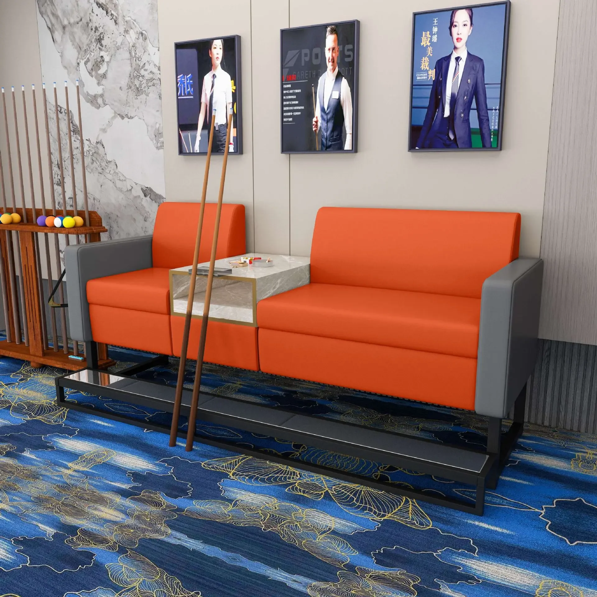 أريكة البلياردو سنوكر بريطانية لعرض الكراسي