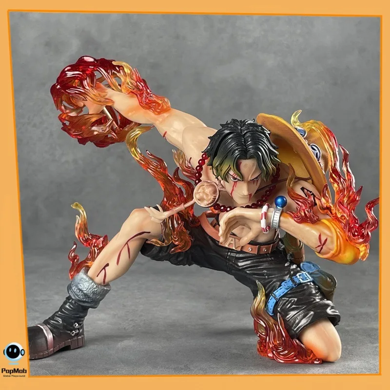 

Цельный Portgas D Ace Battle Damaged Statue Pirate War Flame Fighter PT Blaze Fist Flames of Emperor Pose Аниме Фигурка