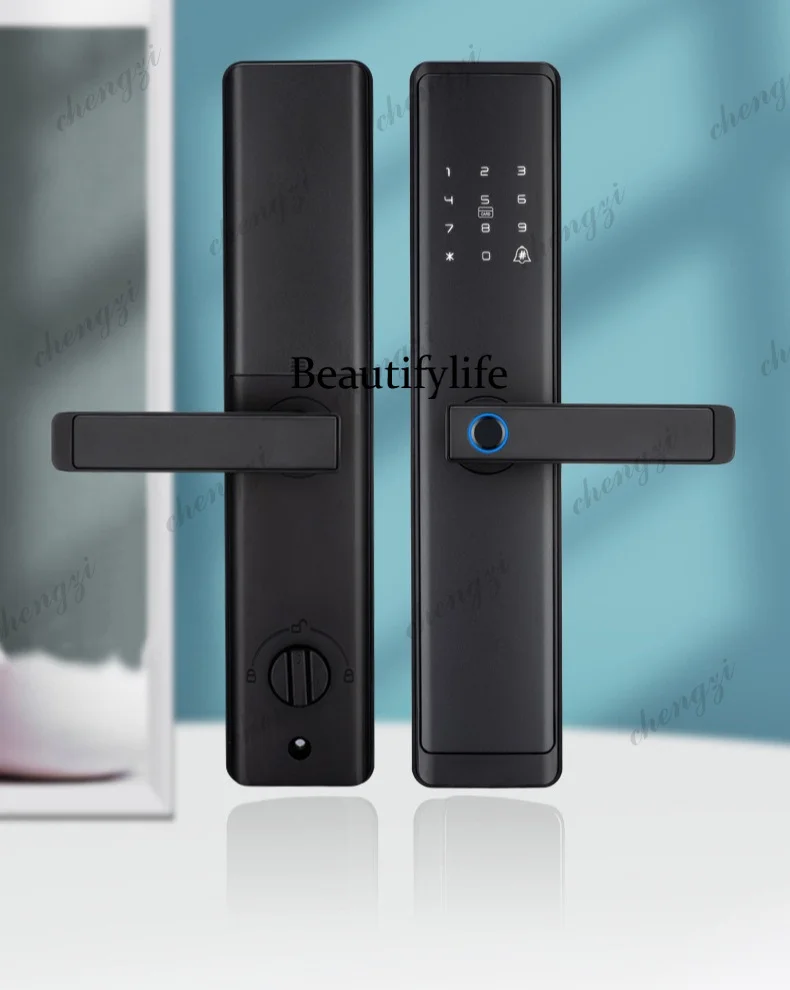 i Semi-automatic smart door lock, household fingerprint lock password