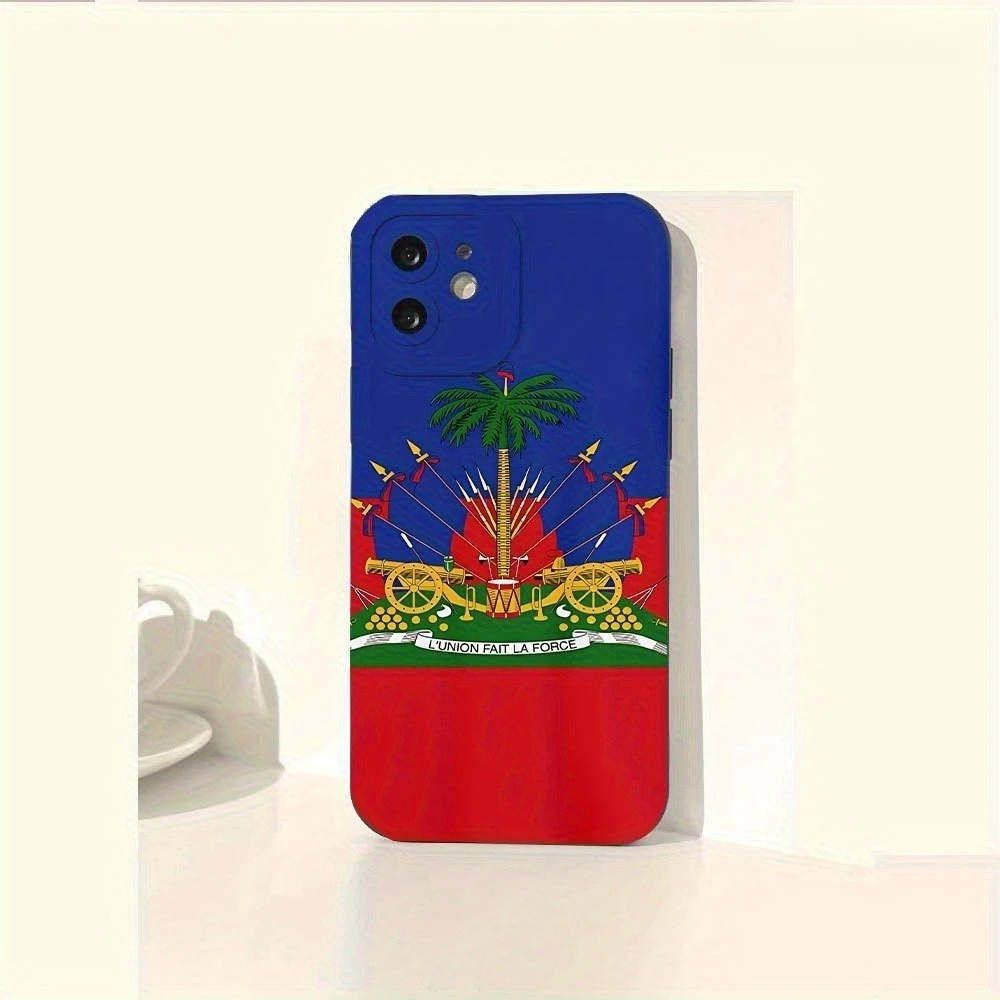 حار بيع العلم الهايتي الإبداعية نمط حالة الهاتف ل iPhone17 16 15 14 13 12 11 بروماكس زائد