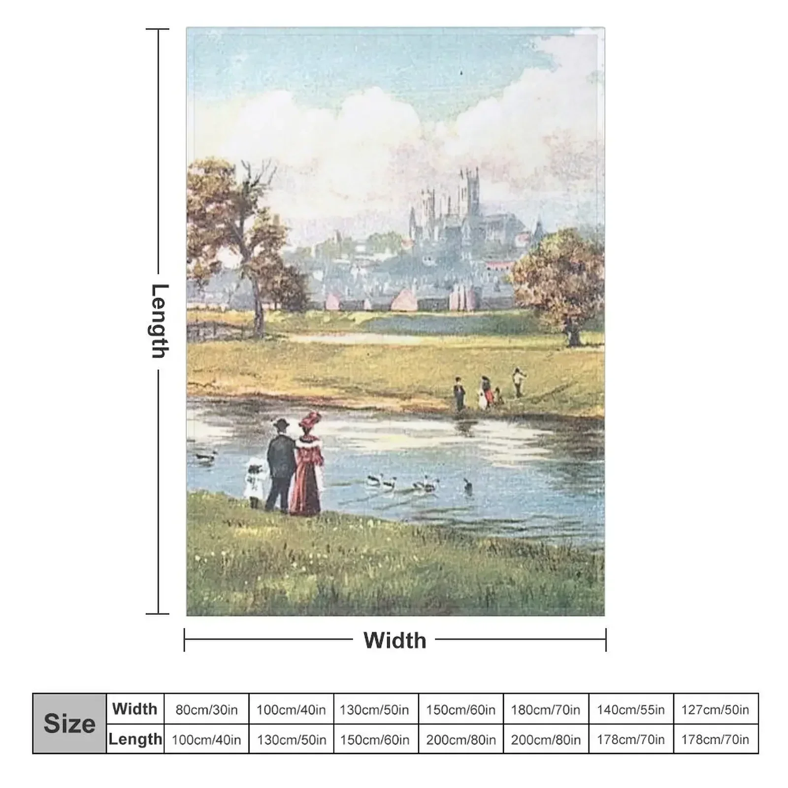 Lincoln from The River, Lincolnshire, England Throw Blanket Single Decorative Throw Plaid Hair Blankets
