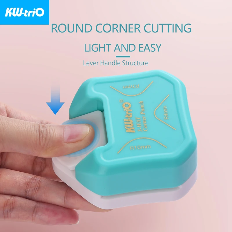 KW-triO 3-in-1 Ecke Allrounder Mini Ecke Trimmer Punch R4/R7/R10mm Runde ecke DIY Papier Karte Foto Planer Schneiden Liefert