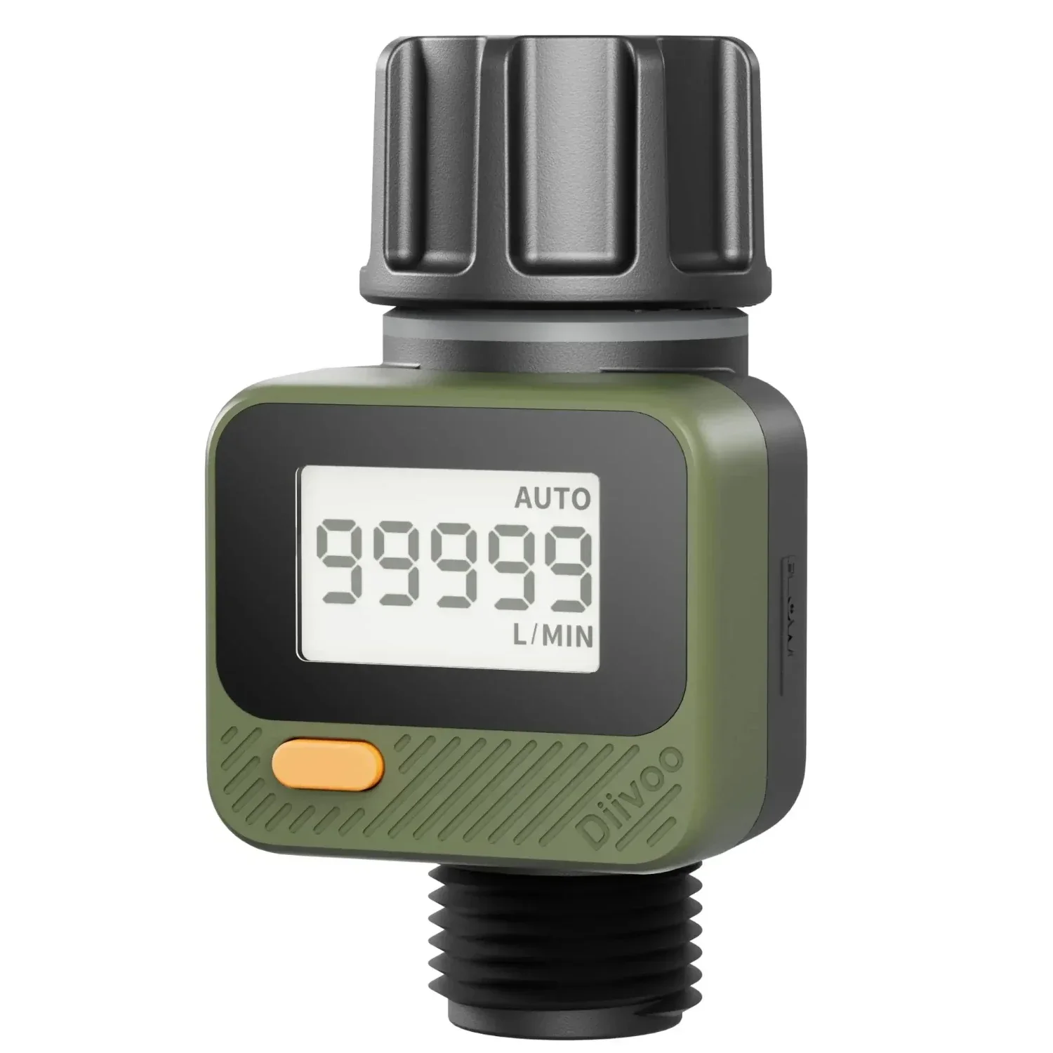 Diivoo Water Flow Meter with High Accuracy IP54 Hose Water Flow Meter for Outdoor Garden Watering Irrigation