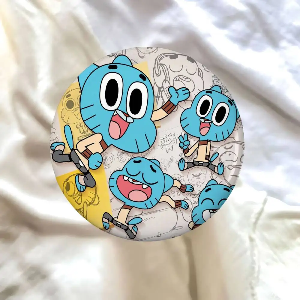 مذهلة العالم Gumball شارات صفيح لينة زر دبوس بروش شارة معدنية مخصصة مجوهرات اكسسوارات قبعة حقيبة التلبيب